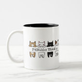 Denkendes PAWsitive - Katze meme Tasse (Links)