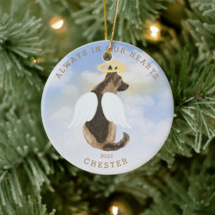 Denkengel Hunde Flügel Foto Keramik Keramik Ornament