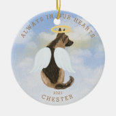 Denkengel Hunde Flügel Foto Keramik Keramik Ornament (Vorne)