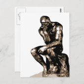 Denker ohne Hintergrund 2 Postkarte (Vorne/Hinten)