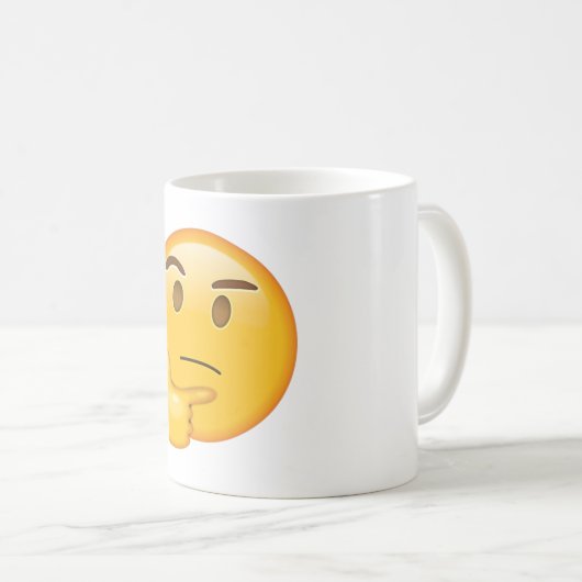 Denkgesicht - Emoji Kaffeetasse (VorderseiteRechts)