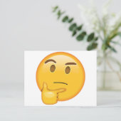 Denkgesicht - Emoji Postkarte (Stehend Vorderseite)