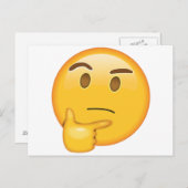 Denkgesicht - Emoji Postkarte (Vorne/Hinten)