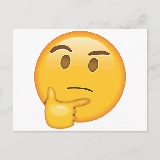 Denkgesicht - Emoji Postkarte (Vorderseite)