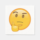 Denkgesicht - Emoji Serviette (Vorderseite)