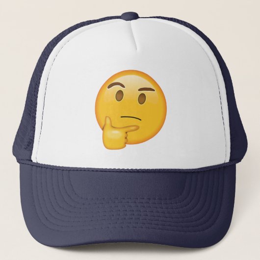 Denkgesicht - Emoji Truckerkappe (Vorderseite)