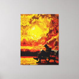 Denklos - Reflektion der Sonnenuntergänge Leinwanddruck