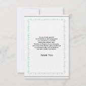 Denkmal danken Ihnen zu kardieren Einladung (Rückseite)