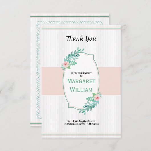 Denkmal danken Ihnen zu kardieren Einladung (Vorne/Hinten)