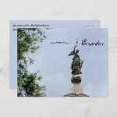 Denkmal der Unabhängigkeit Quito Ecuador Postkarte (Vorne/Hinten)