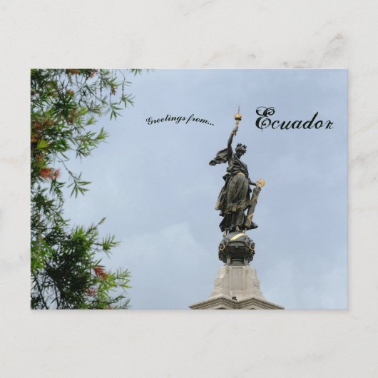 Denkmal der Unabhängigkeit Quito Ecuador Postkarte (Vorderseite)