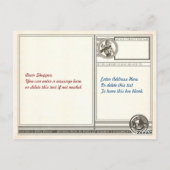 Denkmal des Geheimnisvollen Postkarte (Rückseite)