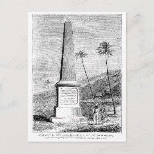 Denkmal für Captain James Cook Postkarte (Vorderseite)