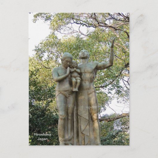 Denkmal für das Gebet, Hiroshima-Friedenspark, Jap Postkarte (Vorderseite)