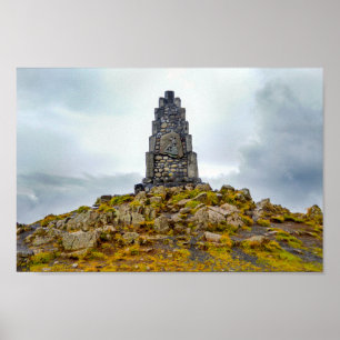 Denkmal für den isländischen Dichter Stephan G. St Poster