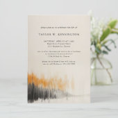 Denkmal für die Beerdigung des Modern Fall Forest  Einladung (Stehend Vorderseite)