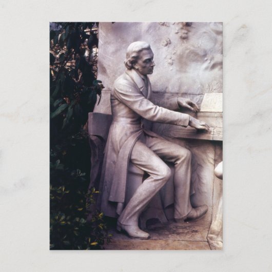 Denkmal für Frederic Chopin Postkarte (Vorderseite)