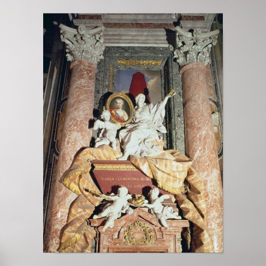 Denkmal für Maria Clementina Sobieska 1739 Poster (Vorne)