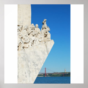Denkmal für Meeresforschung in Lissabon, Portugal Poster