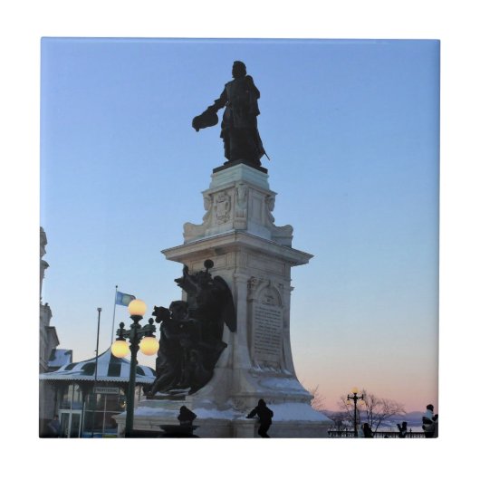 Denkmal für Samuel De Champlain, Quebec, Kanada Fliese (Vorderseite)