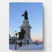Denkmal für Samuel De Champlain, Quebec, Kanada Fotoplatte (Vorderseite)
