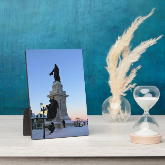 Denkmal für Samuel De Champlain, Quebec, Kanada Fotoplatte (Seite)