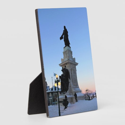 Denkmal für Samuel De Champlain, Quebec, Kanada Fotoplatte (Seite)