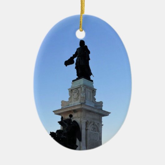 Denkmal für Samuel De Champlain, Quebec, Kanada Keramik Ornament (Vorne)