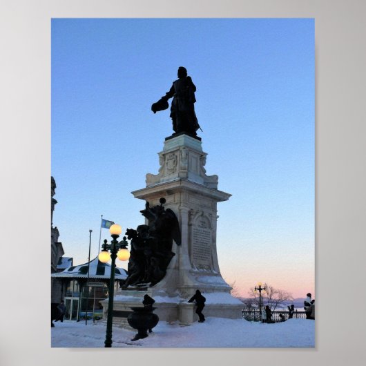 Denkmal für Samuel De Champlain, Quebec, Kanada Poster (Vorne)