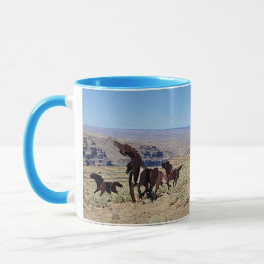 Denkmal für Wilde Pferde Tasse (Links)