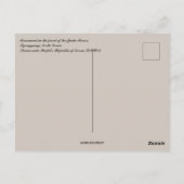 Denkmal im Juche Tower Pjöngjang North Korea Post Postkarte (Rückseite)