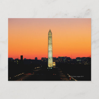 Denkmal in Washington bei Sonnenuntergang renovier Postkarte