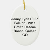 Denkmal Jenny Lynn Keramikornament (Hinten)