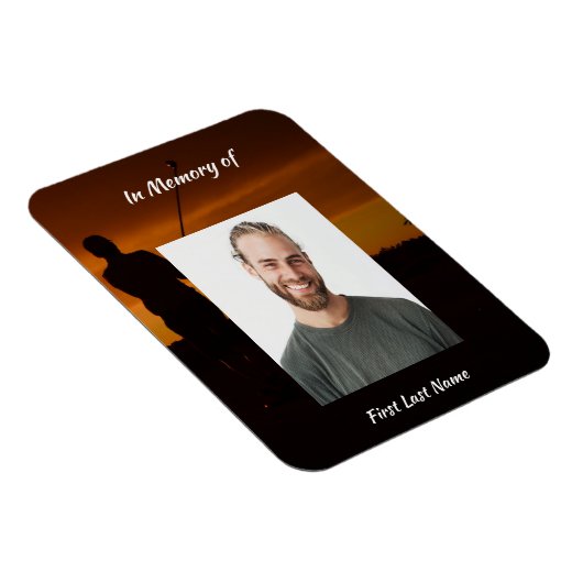 Denkmal Keepake Golfer Golfspielen Magnet (Rechte Seite)