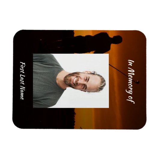 Denkmal Keepake Golfer Golfspielen Magnet (Horizontal)