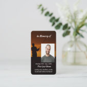 Denkmal Keepake Golfer Golfspielen Visitenkarte (Stehend Vorderseite)