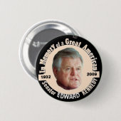 Denkmal-Knopf Edward Kennedy Button (Vorne & Hinten)