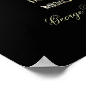 Denkmal Religiöses Golden Cross Typografy Foto Poster (Ecke)