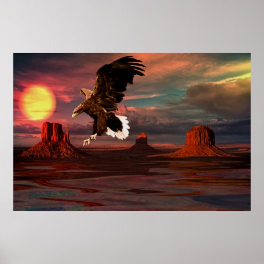 Denkmal -Tal-Adler-Set-1 Poster (Vorne)