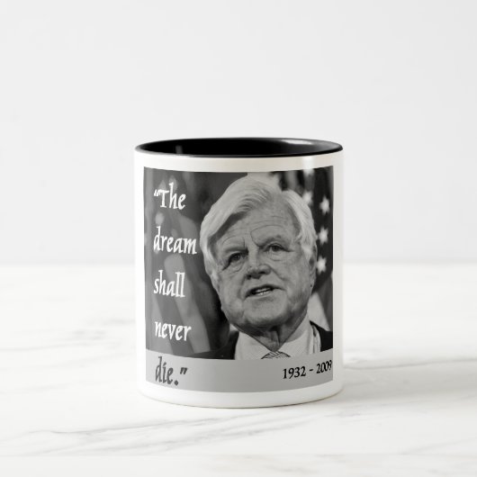 Denkmal-Tasse Ted Kennedy Zweifarbige Tasse (Mittel)