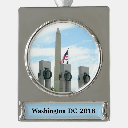 Denkmal von Washington und Gedenkstätte des Zweite Banner-Ornament Silber (Vorderseite)