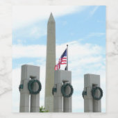 Denkmal von Washington und Gedenkstätte des Zweite Weinetikett (Einzelnes Label)