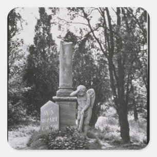 Denkmal zu Wolfgang Amadeus Mozart Quadratischer Aufkleber