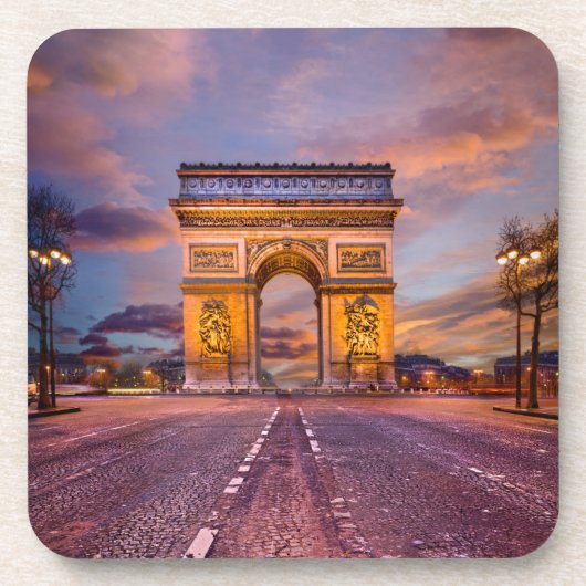Denkmäler | Arc de Triomphe, Paris Frankreich Getränkeuntersetzer (Vorderseite)