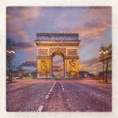 Denkmäler | Arc de Triomphe, Paris Frankreich Glasuntersetzer (Vorderseite)