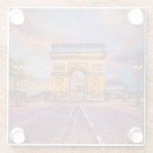 Denkmäler | Arc de Triomphe, Paris Frankreich Glasuntersetzer (Rückseite)