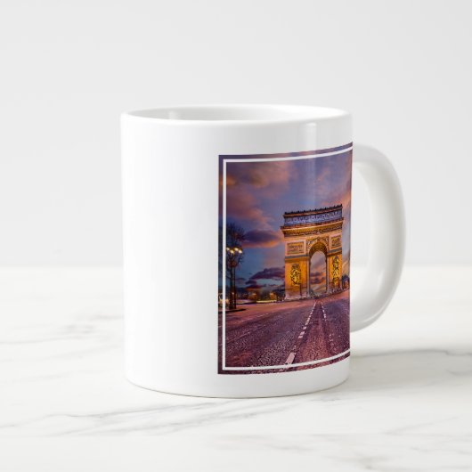 Denkmäler | Arc de Triomphe, Paris Frankreich Jumbo-Tasse (Vorderseite Rechts)