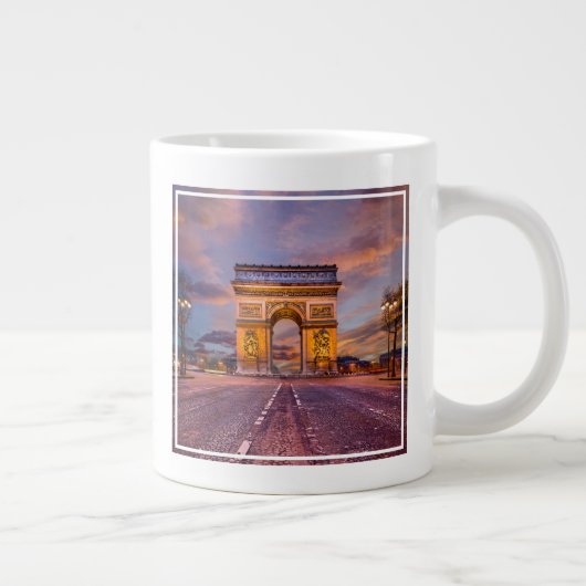 Denkmäler | Arc de Triomphe, Paris Frankreich Jumbo-Tasse (Rechts)