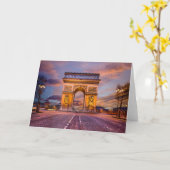Denkmäler | Arc de Triomphe, Paris Frankreich Karte (Gelbe Blume)