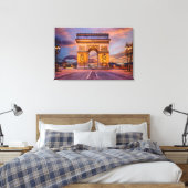 Denkmäler | Arc de Triomphe, Paris Frankreich Leinwanddruck (Insitu (Schlafzimmer))